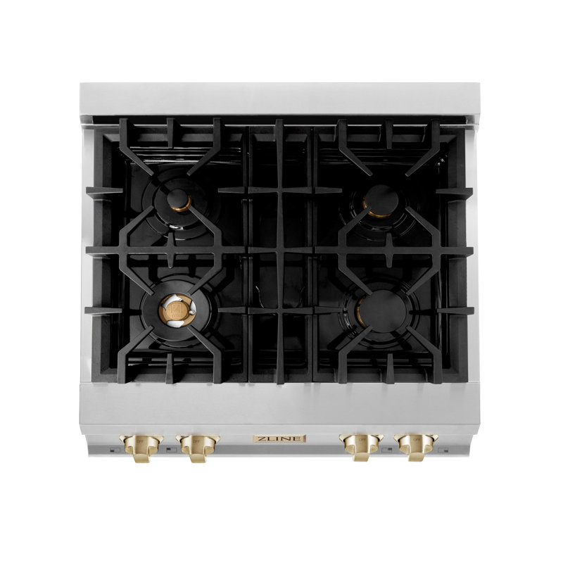 Autograph Edition 30" Gas Cooktop with 4 Burners, Stainless Steel Gold