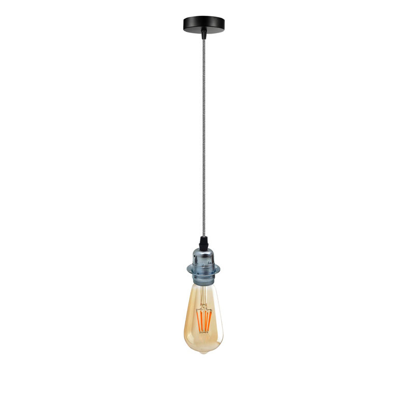 Barbrook 1 - Light Single Pendant, Blue, Chrome