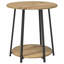  Side Table Set With Shelf 2 Pcs Black Oak 50 X 50 X 51 Cm-1362866575