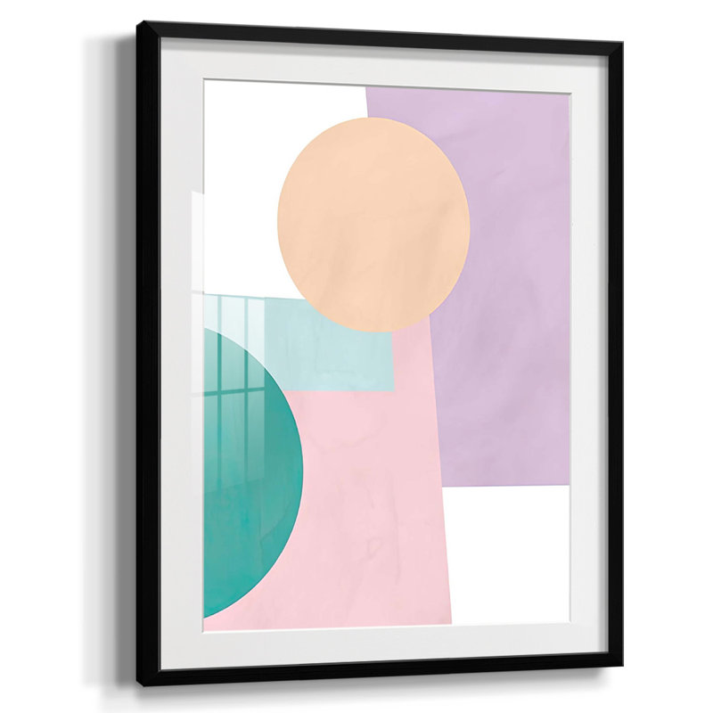 «Paper Daydream I», reproduction encadrée, Blanc, Papier avec cadre noir