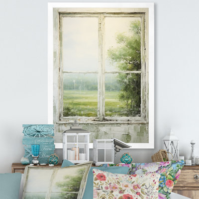 «Countryside Calm Farm Windows I - Farmhouse Windows», art mural