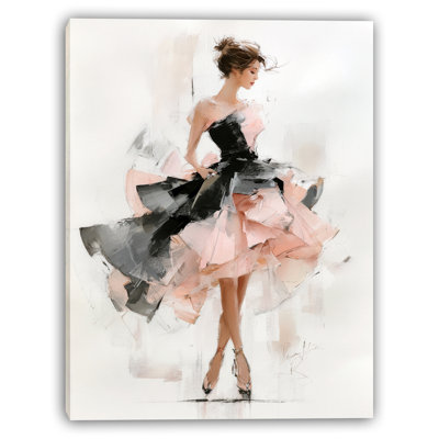 Blush Elegance Wrapped Canvas Wall Art