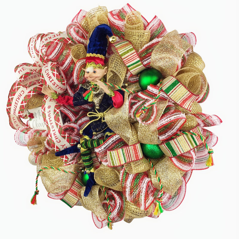 Couronne en maille 20 po Merry Christmas