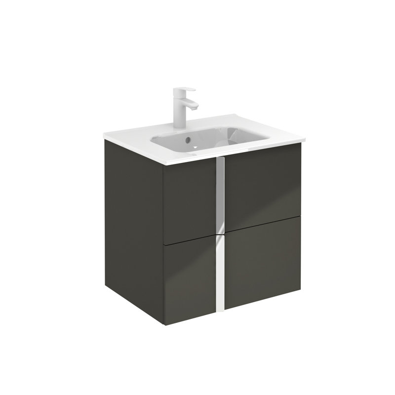 Miguel 24 " W Free Standing Wall Mounted Single Double Single Vanity Bathroom Vanity With Top