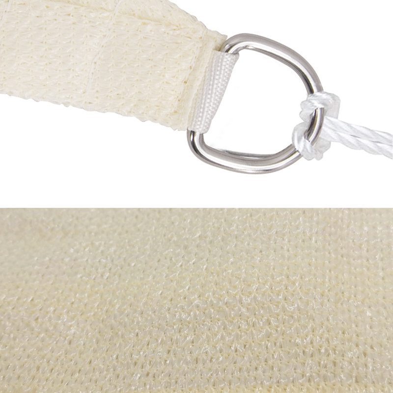 Drumnasole 3.6m x 3.6m Square Shade Sail, Cream