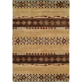 Shayla Wool Southwestern Area Rug in Brown