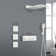Wall Mounted Rain Shower Head With Handheld,body Jets And Valve,all Functions Simultaneous Use