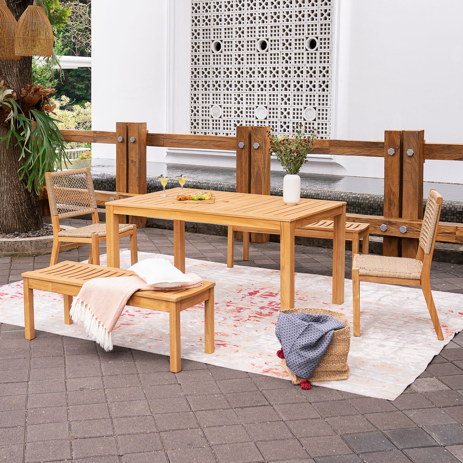 Teak Patio Dining Set