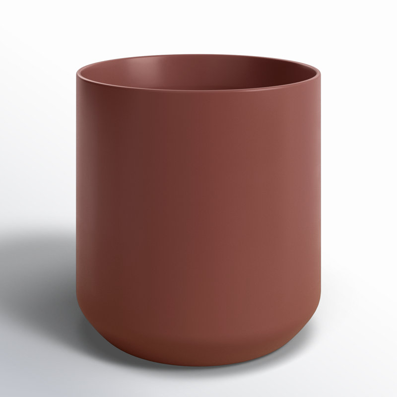 Pot à fleurs en céramique Parsons, H 11,75 po x l 12 po x P 12 po, Brun