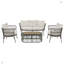 Ensemble de conversation 4 pièces en rotin avec patio pour 4 personnes et table basse-1521848048