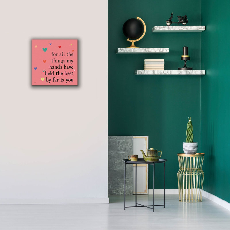 Art mural sur toile Trinx «Simple Romance 2 Colorful» par Laura Marshall, H 18 po x l 18 po x P 0,75 po