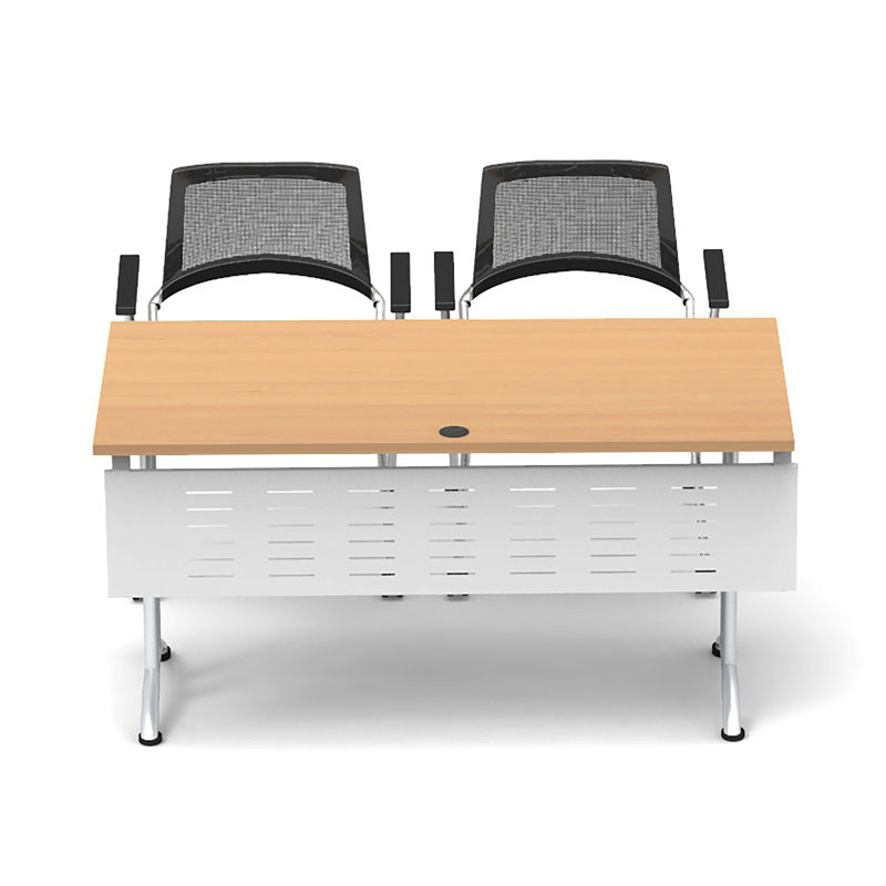 Ellie - Jayne 2 Person Training Meeting Seminar Table with Modesty Panel and 2 Chairs Complete Set