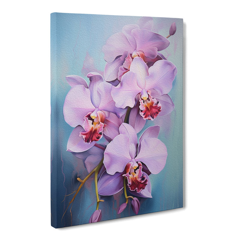 Orchid Flower Expressionism - Wrapped Canvas, 50cm H x 35cm W x 3cm D
