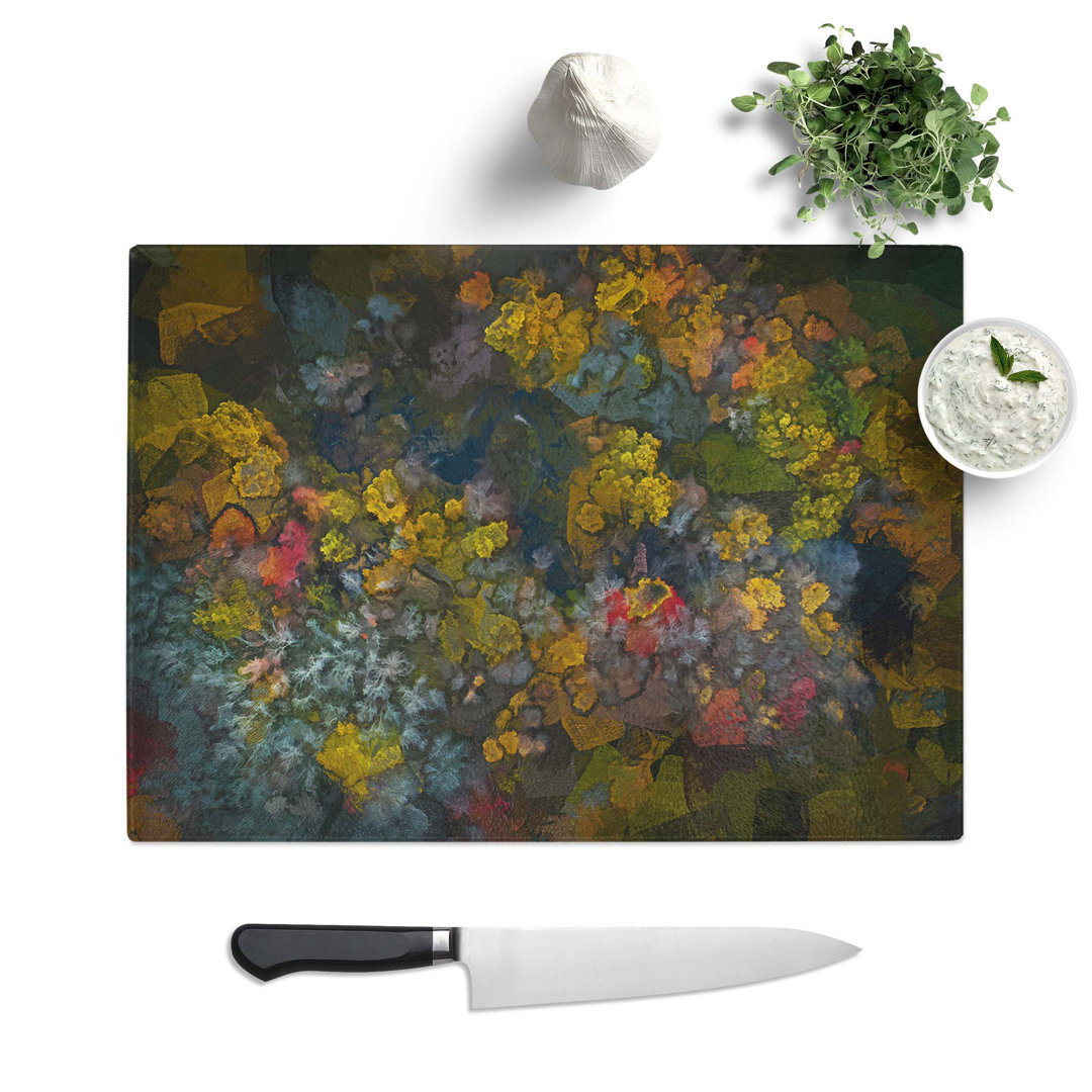 Tempered Glass River Through an Autumn Forest Chopping Board