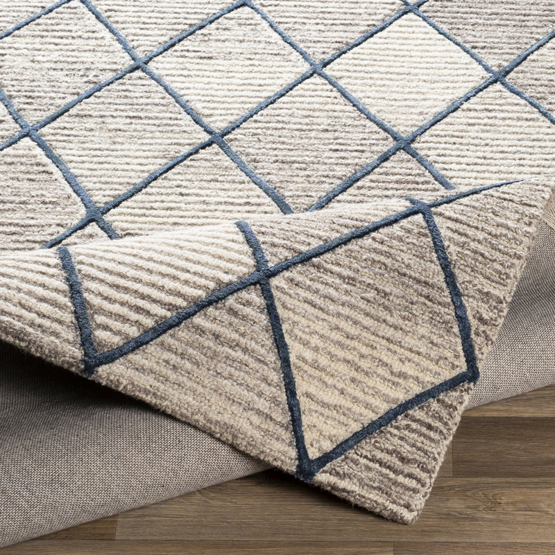 Lynden Hand Tufted Geometric Indoor Rug, Rectangle 8' x 10'