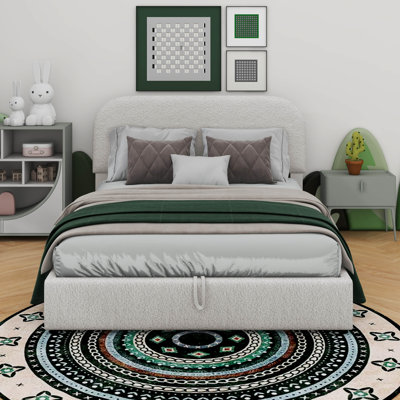 Lit plateforme tapissier Teddy