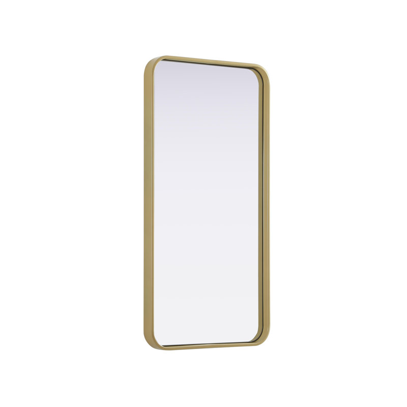 Erath Contour Metal Mirror, Brass, 36" x 18"