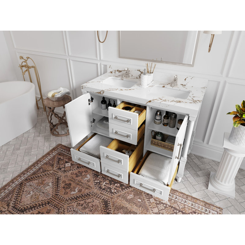 Aberdeen X P 22 po Meuble-lavabo double D, Brun Viola