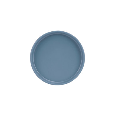 Assiette à rebord bas bleu pierre - 8 po