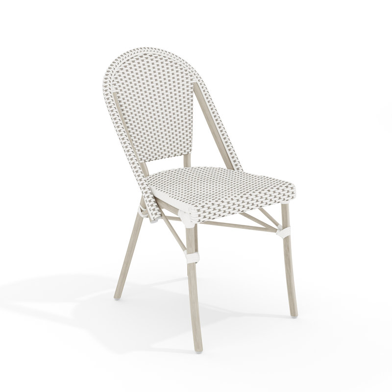 Chaise de bistro empilable toutes saisons Martha Stewart Lily Pond, Gris / gris