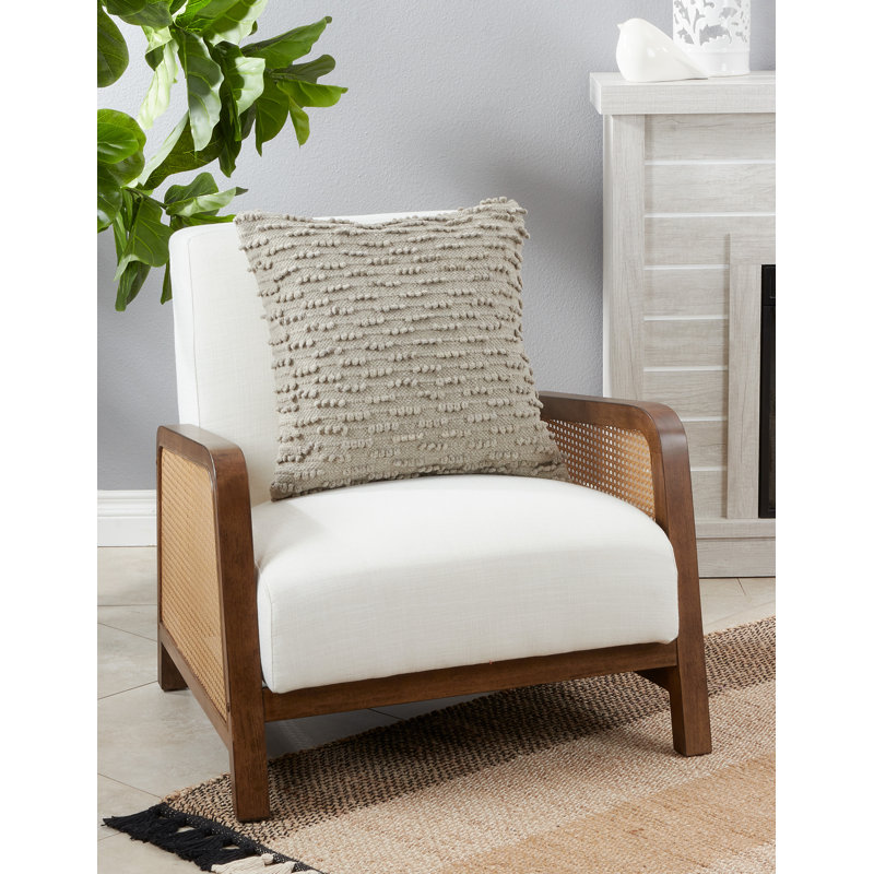Coussin décoratif en coton, Gris