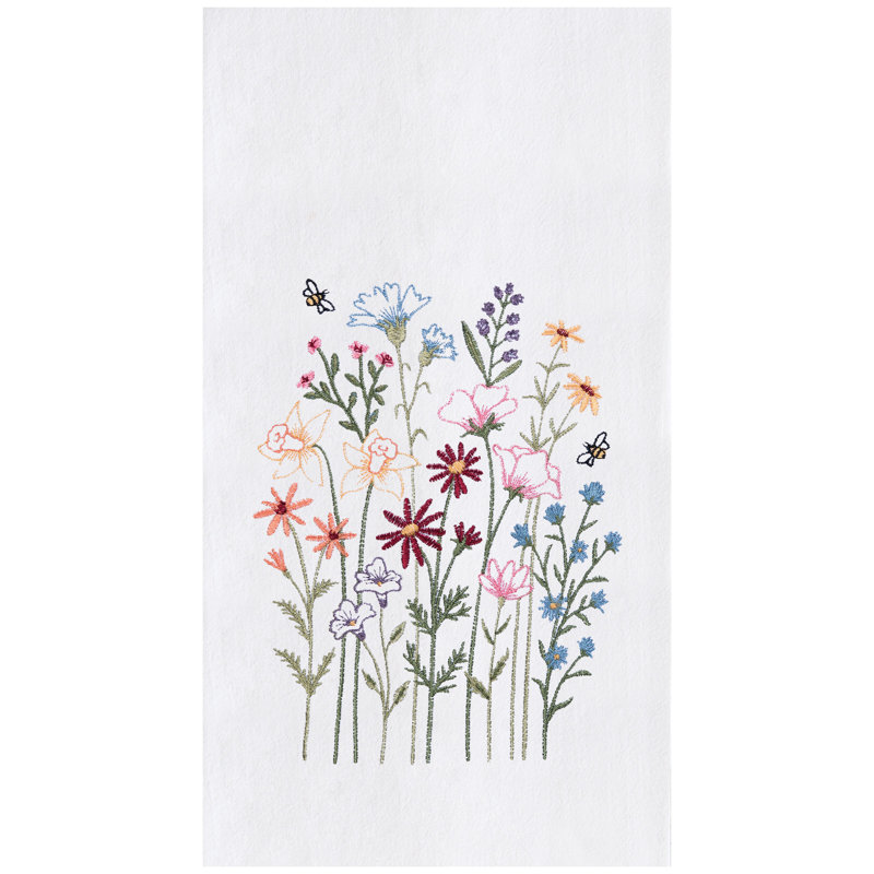 Débarbouillette brodée Botanical Blooms