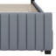 Lit plateforme tapissier avec lit gigogne-477070232