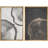 Tree Ring "Grey Wood Stump Abstract Neutral Artwork, Rustic Farmhouse Cabin Wall Pictures, Framed Canvas Giclee Print 2 Pieces Wall Art Set"  16x24x2 pcs, 24x36x2 pcs-92285403-92285405-119463611
