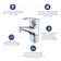 Denbigh Tap for Lavatory, Polished Chrome Mono Basin Mixer  Bathroom Tap with waste