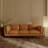 Cadiz 90.5'' Full-Grain Genuine Leather Sofa
