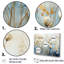 «Grey and Gold Flower Garden Delight I - Plants», ensemble d'art sur toile-107750307-107750308