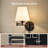 2 Pack Adjustable Swing Arm Wall Lamps, Dual Use Plug-in & Hardwired Wall Mount Lighting with Fabric Shade for Home Decor-129466352