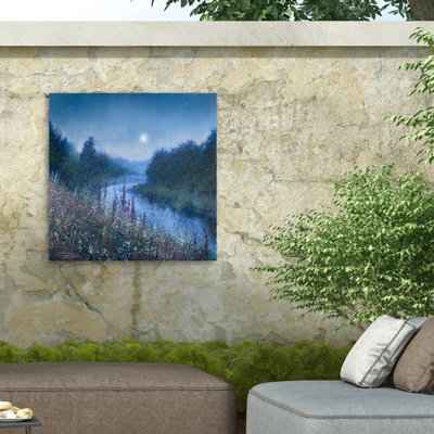 Jennifer Taylor Art Nocturne In Sapphire Outdoor  Canvas