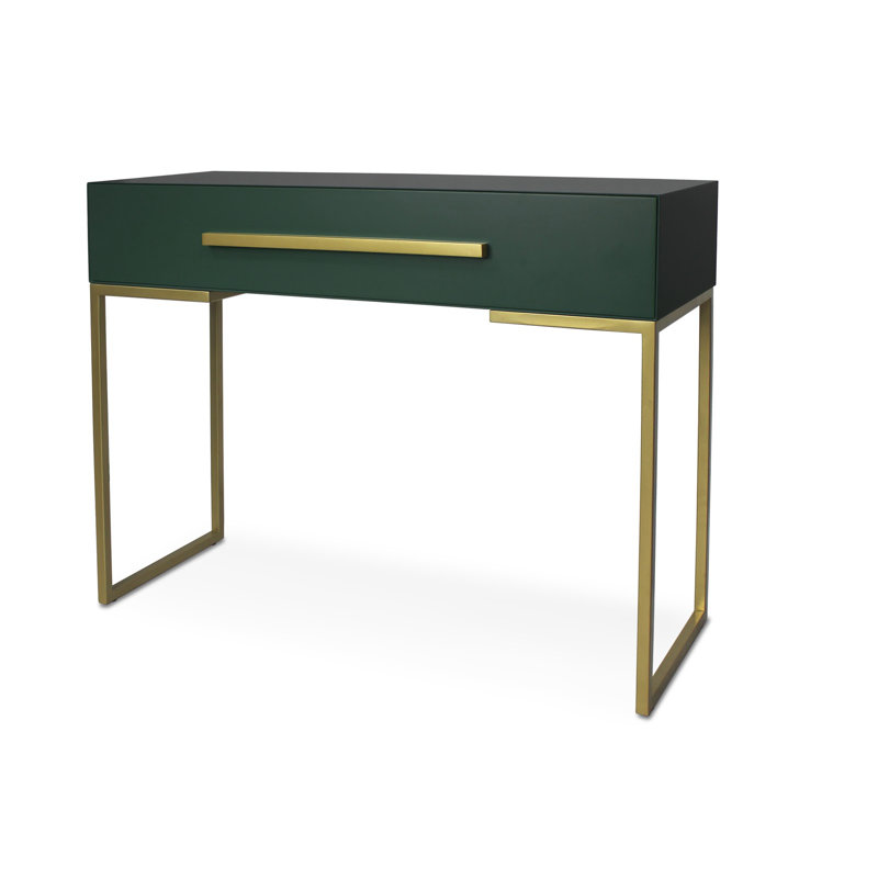 Gossett 100cm Console Table, Green, Gold