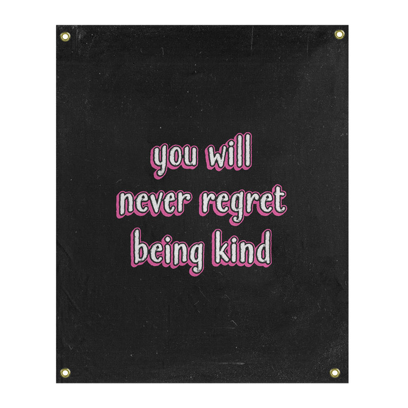 Tapisserie tableau noir en polyester quote quot, H 36 po x l 26 po, Rose