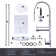 Spring Pull Down Single Handle Kitchen Faucet with Deck Plate and Handles