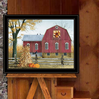 " Autumn Leaf Quilt Block Barn " by Billy Jacobs