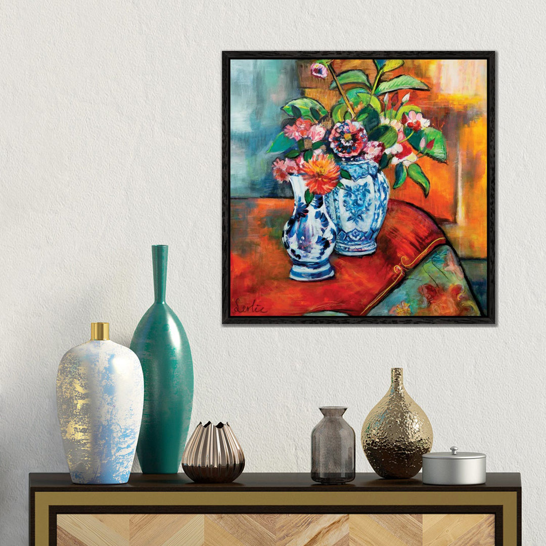 Flowers At The Table von Liesbeth Serlie - Galerie-verpackte Leinwand Giclée auf Leinwand