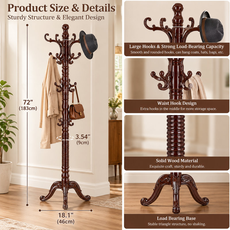 Solid Wood Freestanding 14 - Hook