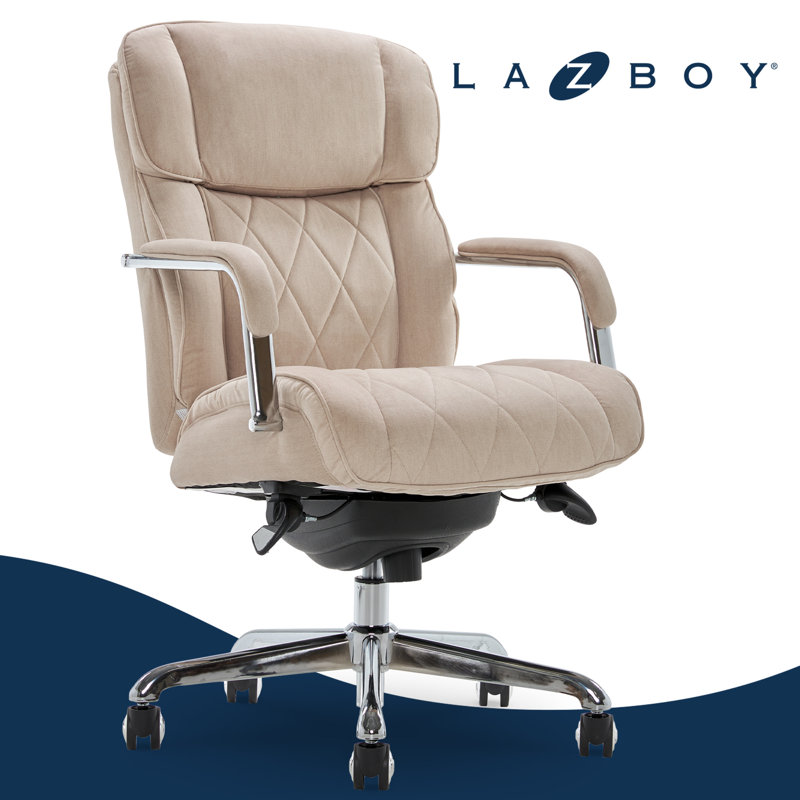 Fauteuil de bureau La-Z-Boy Sutherland, Microfibre crème douce