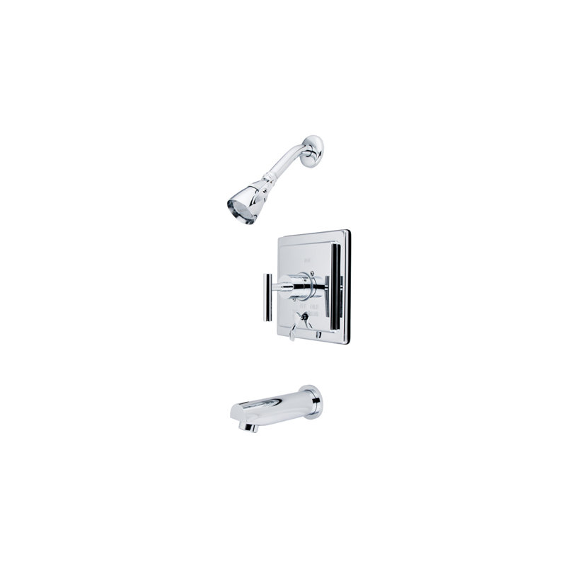 Sydney Diverter Tub and Shower Faucet Trim, Polished Chrome