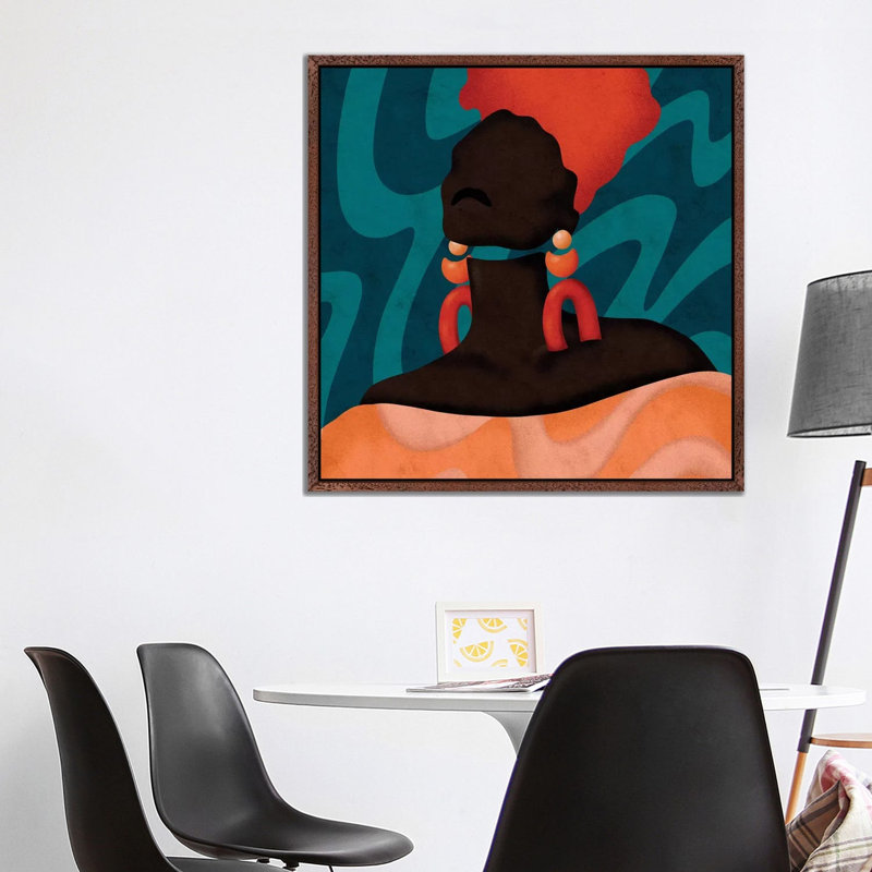 Sonya by Reyna Noriega - Print on Canvas, Brown Framed, 45.72 cm H x 45.72 cm W