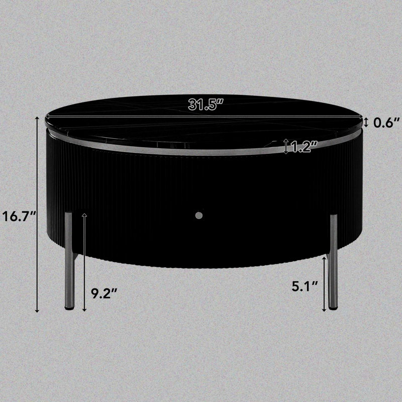 Tacia Coffee Table, Black