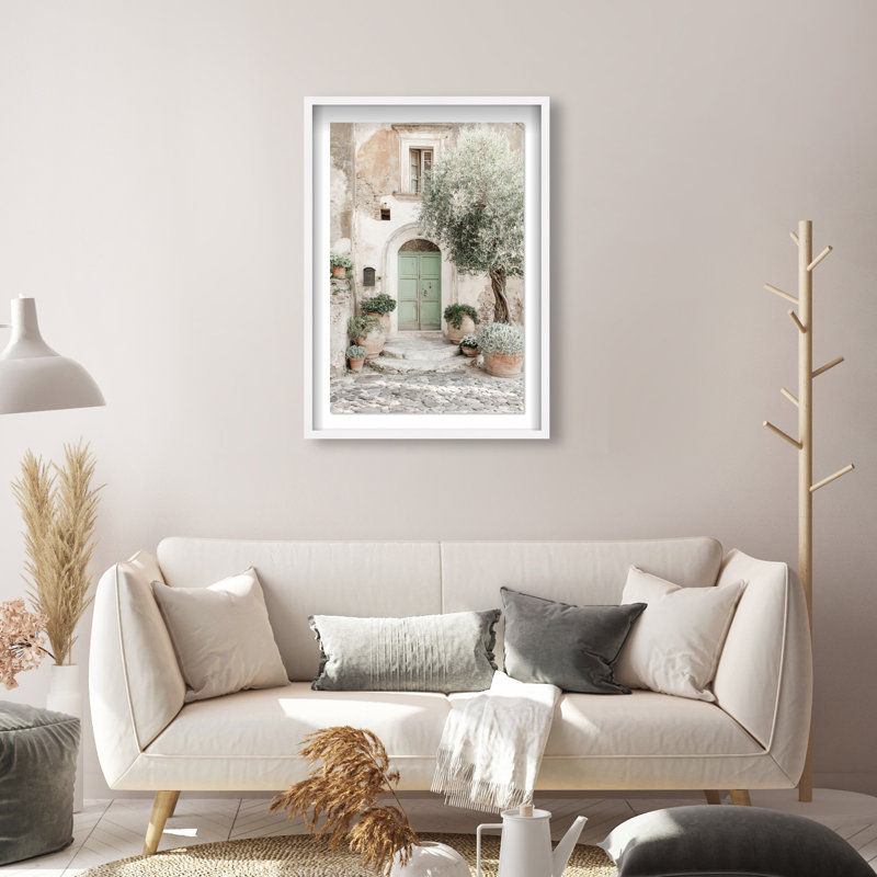 Mint Door I Shadowbox Architecture Print by Oliver Gal, Black Frame, 10 x 15, 11.5"H x 16.5"W, Black Shadowbox