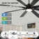 Large 8 Blade Ceiling Fan With Led Light And Smart Features
