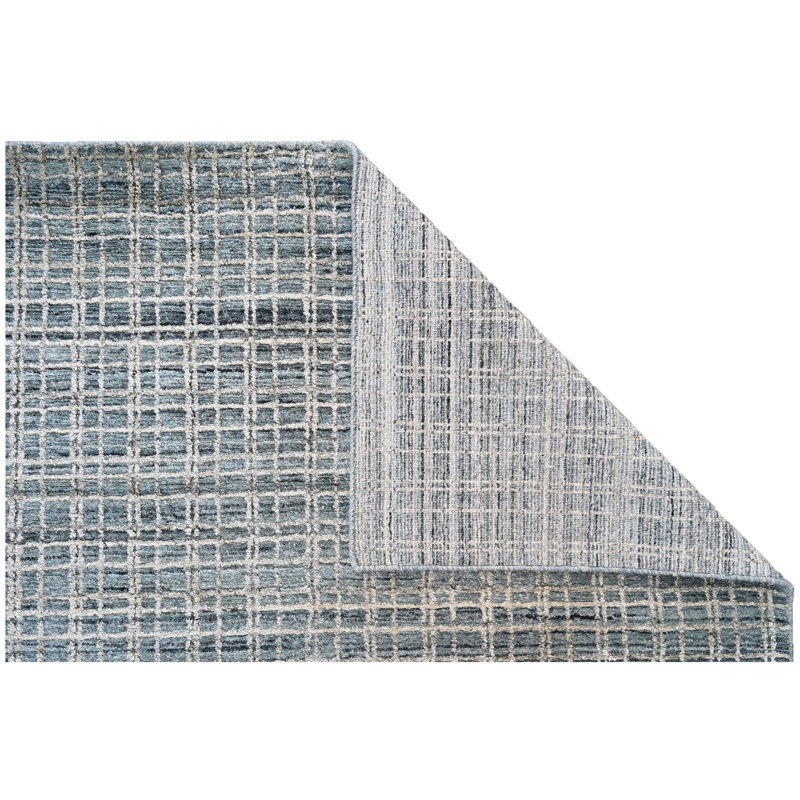 Hand Knotted Area Rug in Light Blue/Beige