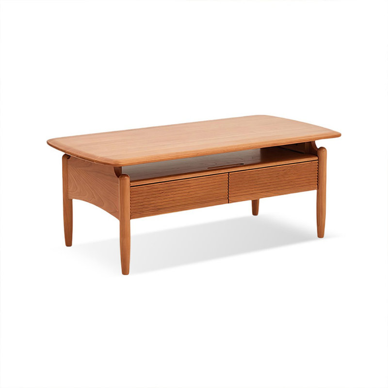 Cherry Solid Wood Rectangular Coffee Table
