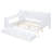 White Daybed With 3 Drawers And Extra Storage - Crafted From Pine Wood For A Bedroom Full Size Desk Pinewood Stylish Look-958631196-958631199
