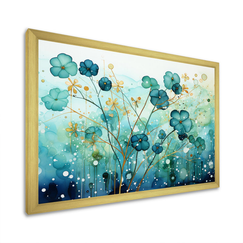 Naos Symphonie apaisante sur toile, Cadre doré à une seule photo, H 16 po x l 32 po x P 1 po