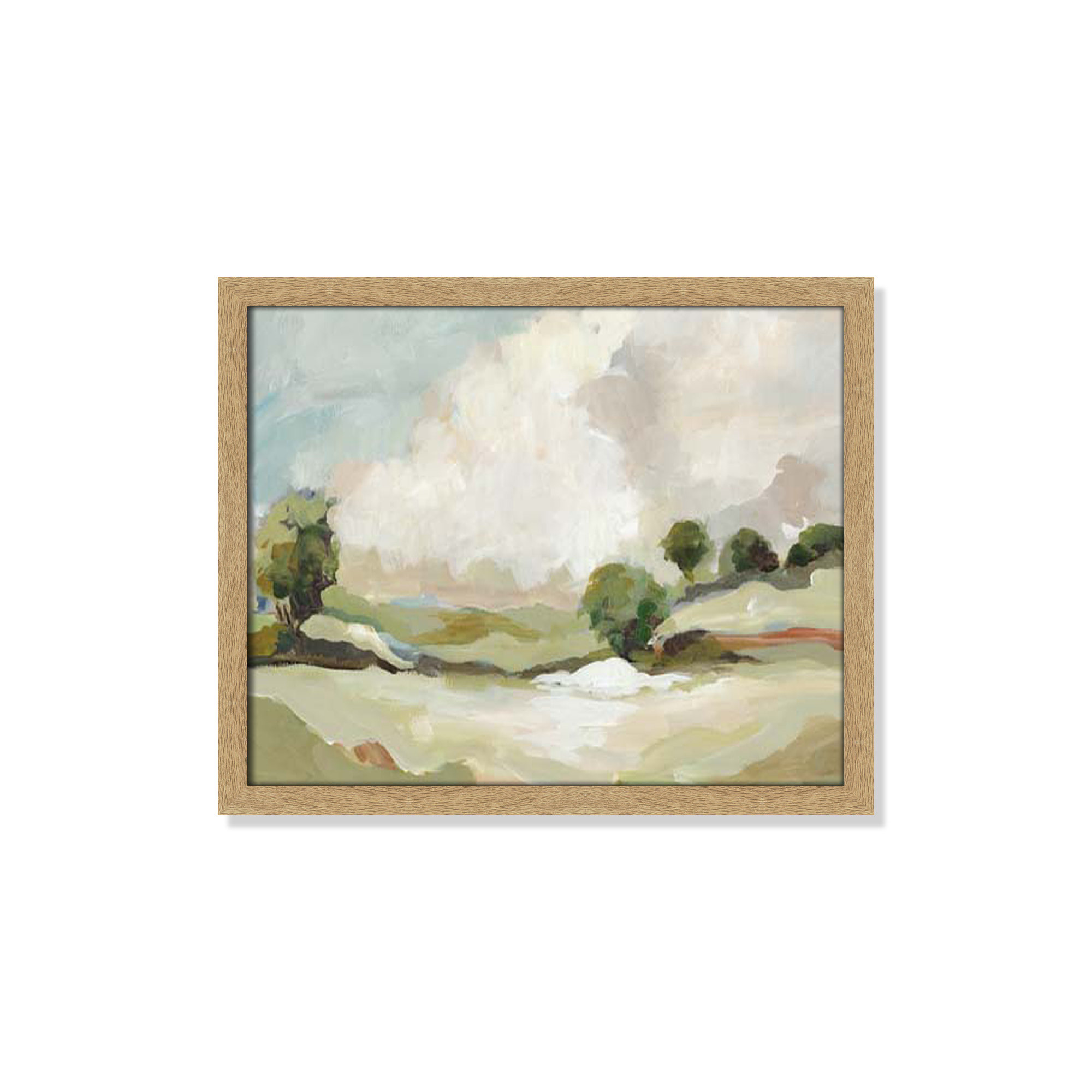 Pastoral Land by Allison Pearce, 16" H x 19" W x 1.25" D, Brown